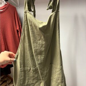 Olive Green romper with Pockets